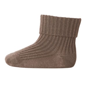 Cotton rib baby socks Brown Sienna 533 76