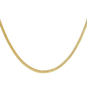 Platte schakelketting Goud Stainless Steel