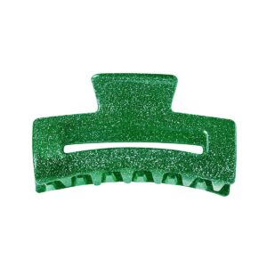 Haarklem glitter Donkergroen