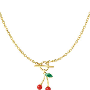 Ketting my cherry - goud kleurig