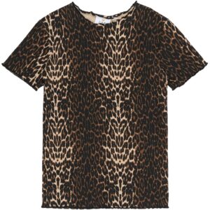 Ellen Rib Tee - Leopard