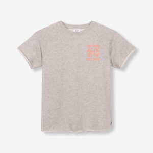 Knitted Sweat T-shirt Dress - Soft Grey Melange