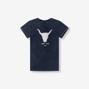 Knitted Bull T-shirt Dress - Black