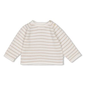 Sweater streep gebreid - Essential Knits - Taupe