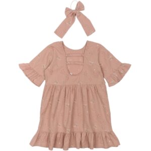Olinam S_S Dress - Old Rose