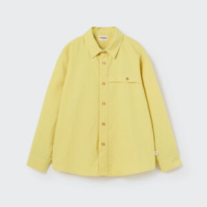Aitor Recycled Gingham Shirt - Neon-Yellow