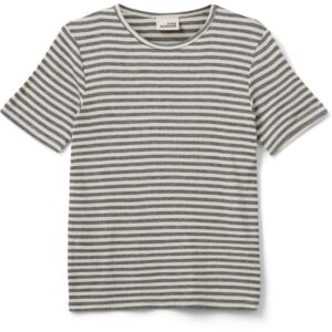 NATALIASY RIB T-SHIRT - Grey Striped