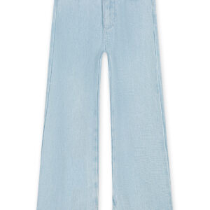 Palazzo jeans with slits light blue wash