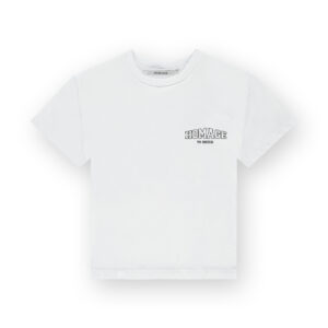 Tee With Chest Print - White