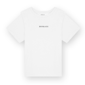 Logo Tee With Shoulder Details - White