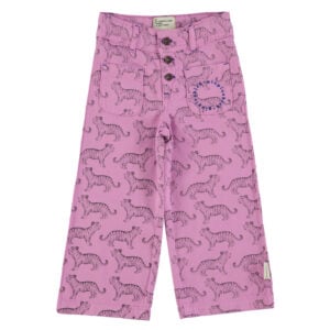 Flare trousers | lavender w/ black tigers