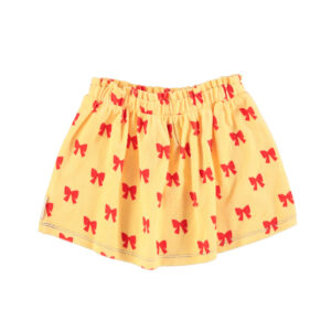 Short skirt | yellow w/ red bows