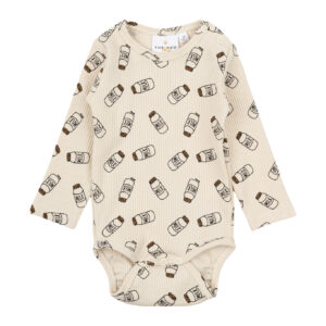 Nigel Rib Body - White Swan AOP