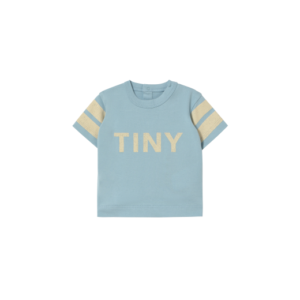 STRIPES LOGO BABY TEE dusty blue