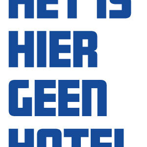 Poster HOTEL wit blauw