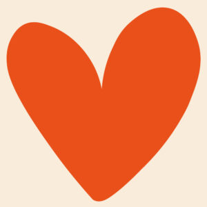 A2 poster hart oranje beige