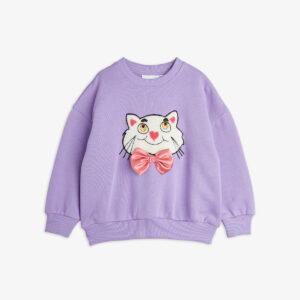Cat With Bowtie Chenille Sweatshirt