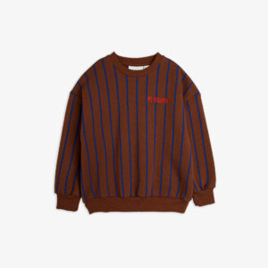 Vertical Stripe AOP Sweatshirt - Brown