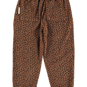 Jogging pants | Brown w/ animal print