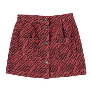 Short skirt | Bordeaux w/ zebra print