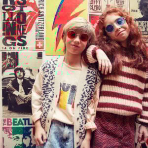 Knitted waistcoat | Light pink w/ black animal print