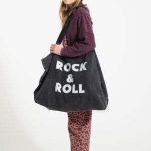 XL bag | Faded black w/ "rock & roll" print