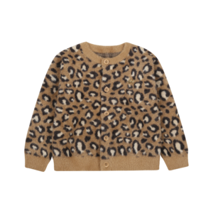 Jellymallow Cozy Leopard Cardigan - Brown