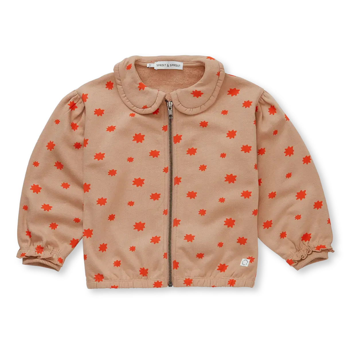 Girls-cardigan-stardust-print-Praline-primary.webp