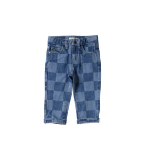 Denim | Straight Leg Jeans - Check Denim