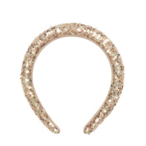 Gold Sequin Padded Headband H2277G