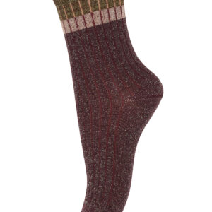 Norma Glitter Socks - Grape Skin