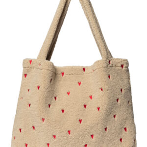 Teddy Mom Bag - Ecru Hearts