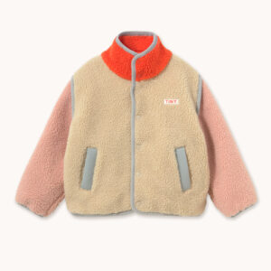 COLOR BLOCK SHERPA JACKET - Vanilla